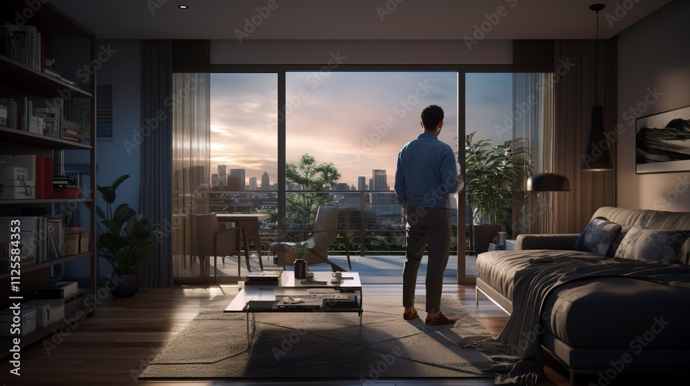 A photo of Worker Living Reflecting Modern A photo of Worker Living Reflecting Modern