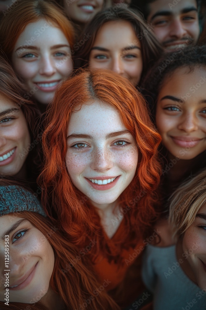 A group of young women posing together, possibly friends or classmates A group of young women posing together, possibly friends or classmates