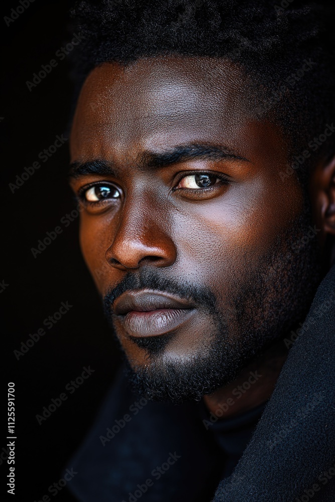 A close-up view of someone dressed in a coat, great for representing everyday life or winter scenes