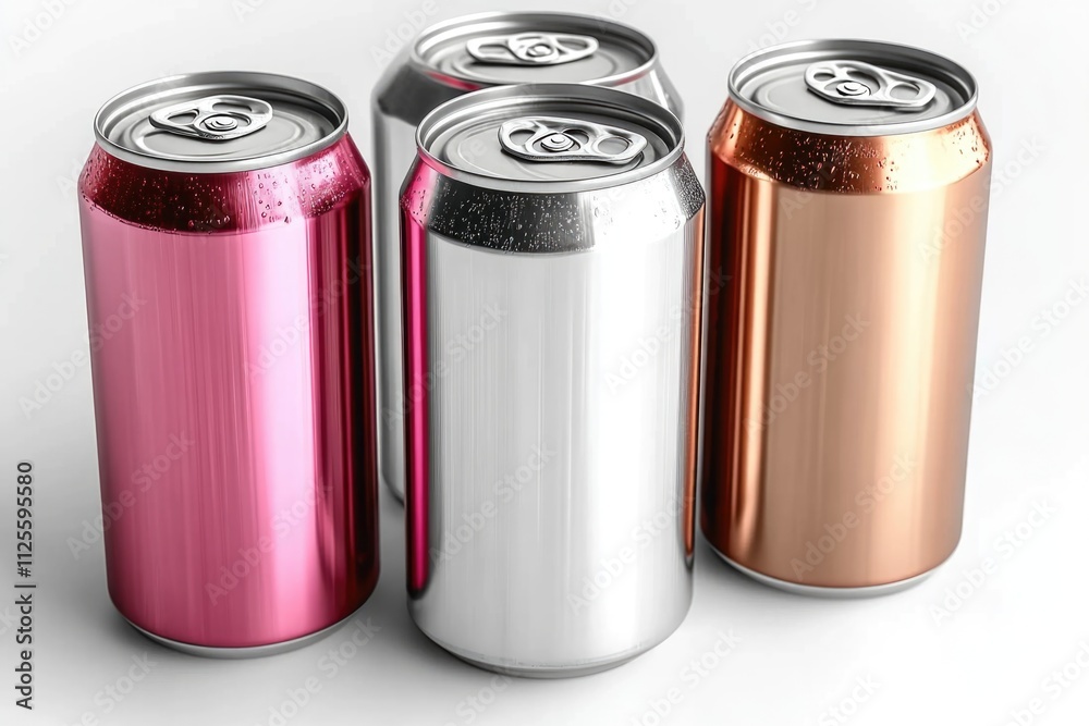 Four colorful soda cans on a background Four colorful soda cans on a background