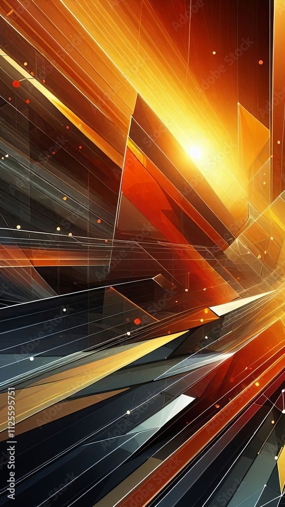Abstract backdrop with vibrant geometric shapes and lines in a techno style Abstract backdrop with vibrant geometric shapes and lines in a techno style