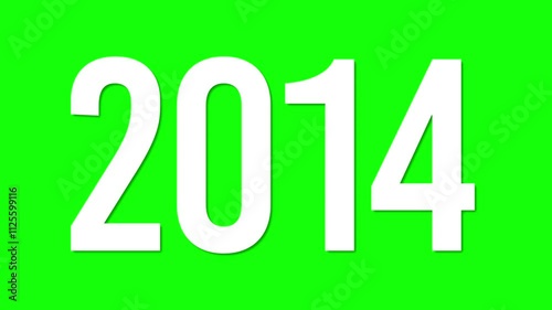 From 1999 to 2025 Numbers Count New Years on Green Screen