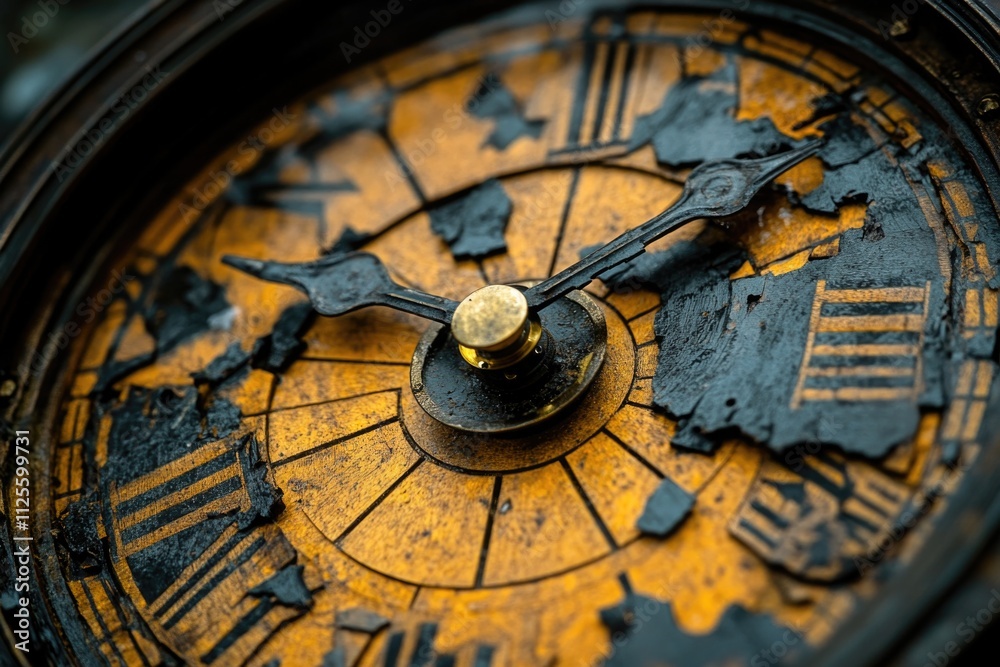 A close-up view of a clock face featuring Roman numerals, ideal for use in designs related to timekeeping or vintage aesthetics A close-up view of a clock face featuring Roman numerals, ideal for use in designs related to timekeeping or vintage aesthetics