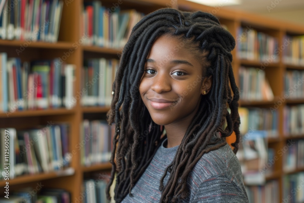Portrait of a high school African American female student Portrait of a high school African American female student