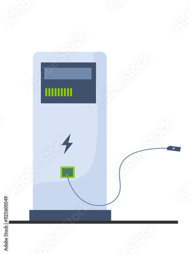 Electric Car charging plug in station