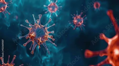 Discover the fascinating world of microscopic organisms through vibrant animations that bring virus cells to life in stunning detail.