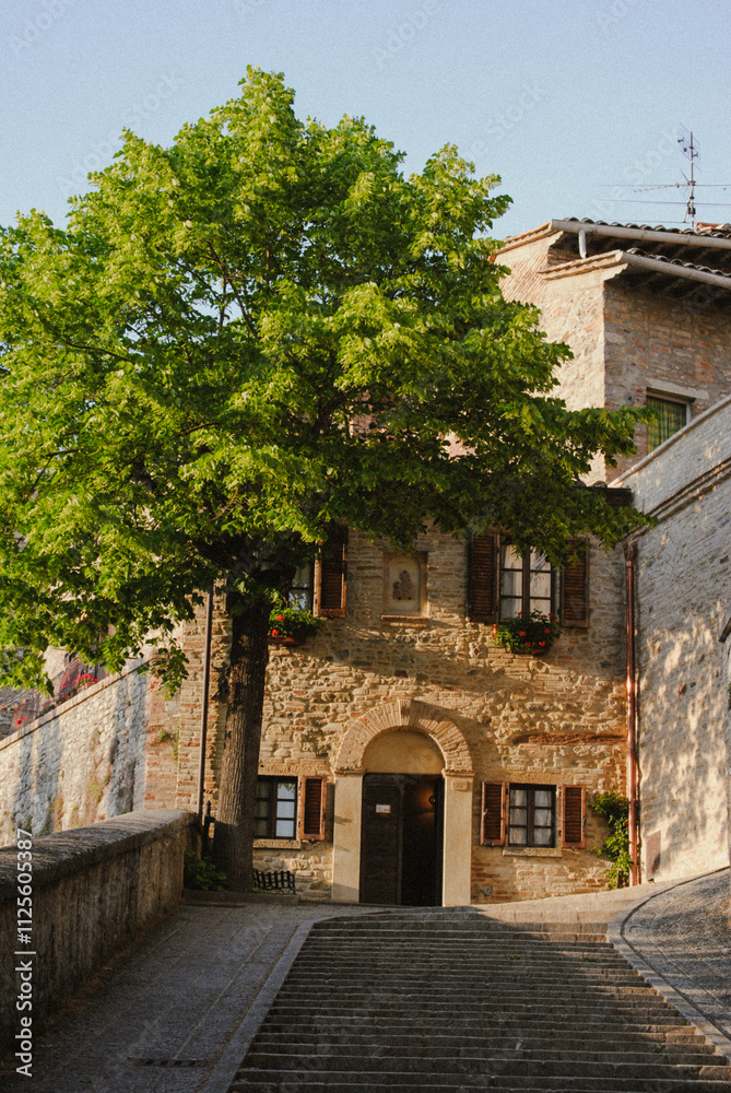 Fototapeta premium Charming Italian apartment in Montone, Italy. 