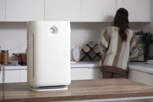 Air purifier on table again...