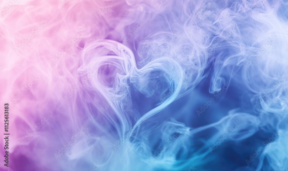 A heart is drawn in the smoke