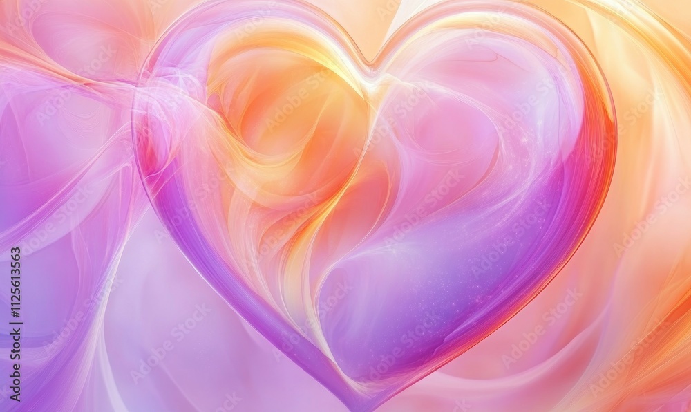 A heart made of light and color A heart made of light and color