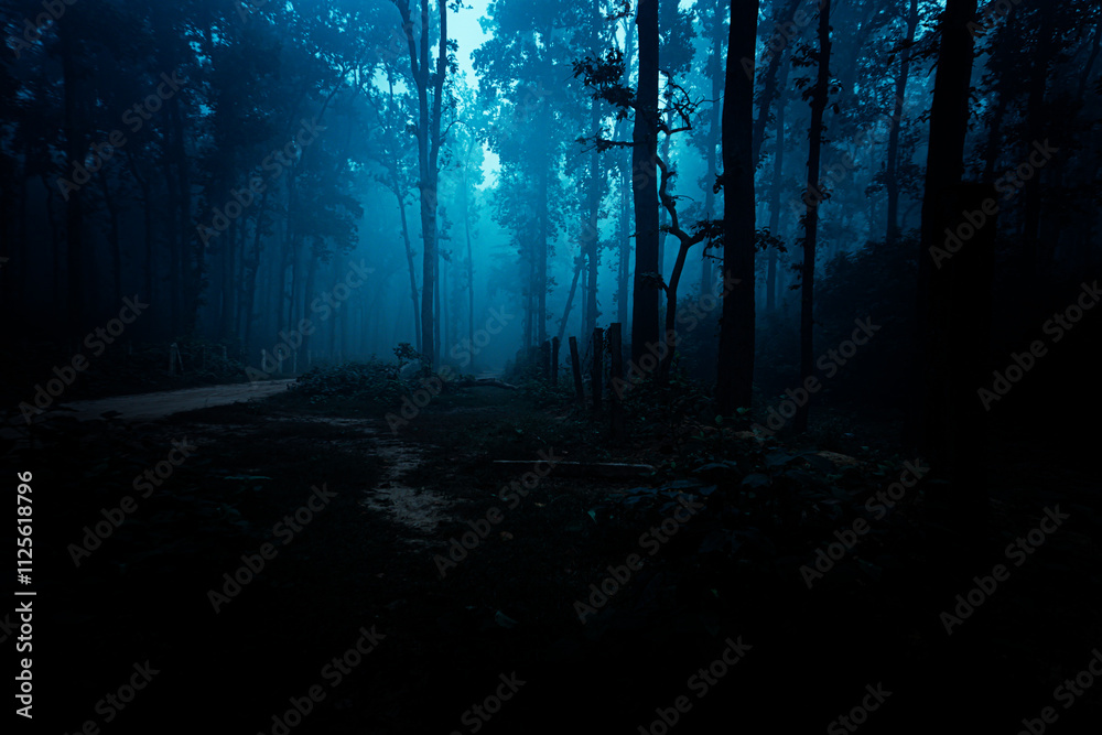 Fototapeta premium Whispers of the Blue Forest