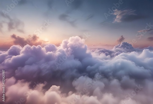 Gradient background with blended shapes resembling clouds and fog, creating a sense of depth , misty colors, cloud like, layered colors