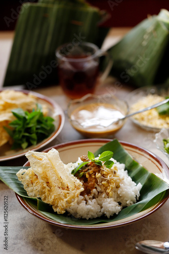 Nasi Sambel Tumpang or Sego Tumpang photo