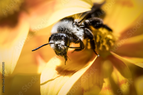 Biene auf gelber Blüte