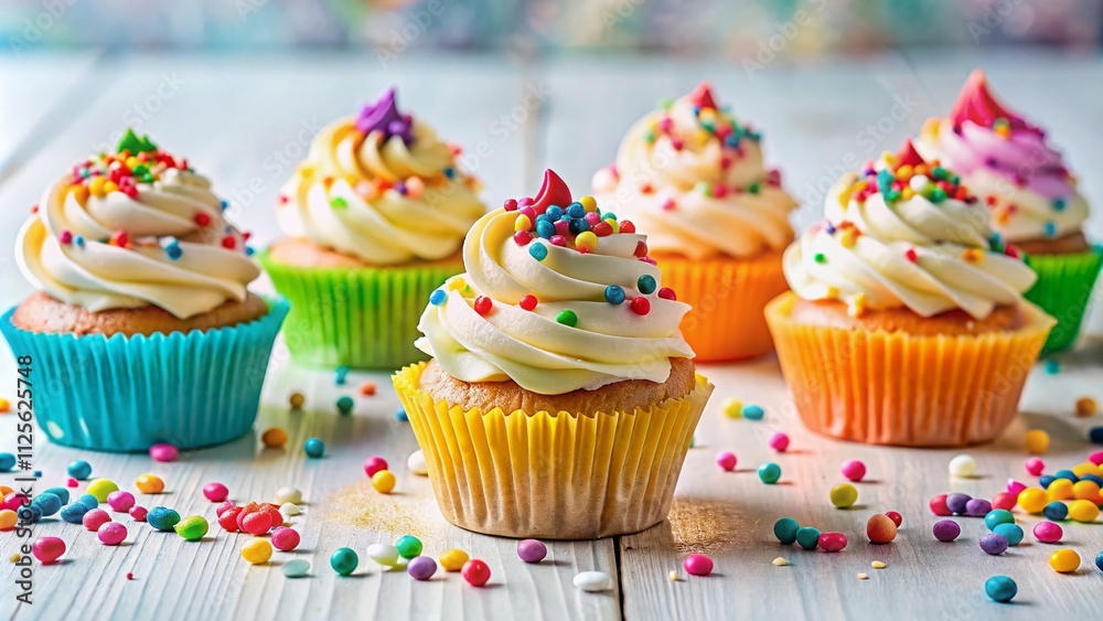 Enjoy delightful cupcakes with luscious frosting and colorful sprinkles. Perfect for celebrations, these irresistible treats will elevate any event and satisfy your sweet tooth! Enjoy delightful cupcakes with luscious frosting and colorful sprinkles. Perfect for celebrations, these irresistible treats will elevate any event and satisfy your sweet tooth!