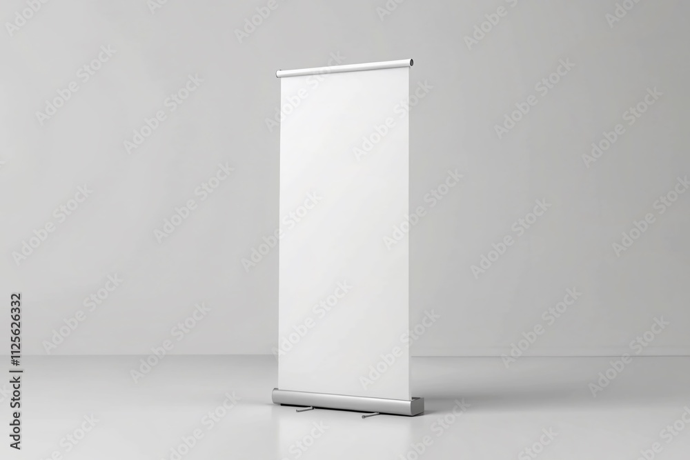 Experience a modern roll-up banner stand mockup, perfect for advertising and promotions, showcasing your designs against a realistic white background for maximum impact. Experience a modern roll-up banner stand mockup, perfect for advertising and promotions, showcasing your designs against a realistic white background for maximum impact.