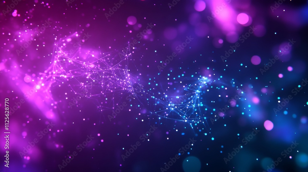 Vibrant abstract digital network in purple and blue hues Vibrant abstract digital network in purple and blue hues