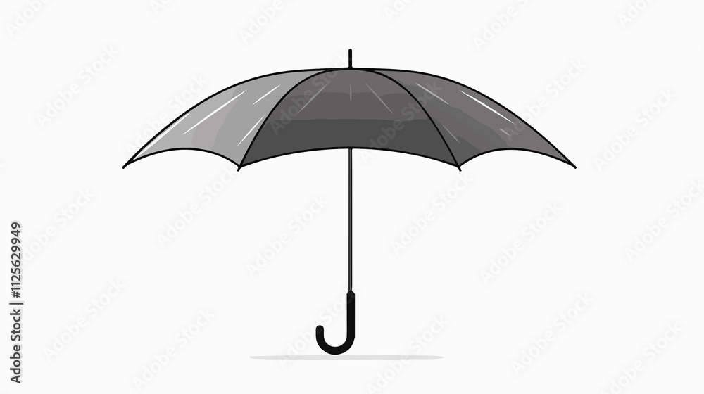 Elegant Umbrella Silhouette Outline Vector Symbol Icon Design Elegant Umbrella Silhouette Outline Vector Symbol Icon Design