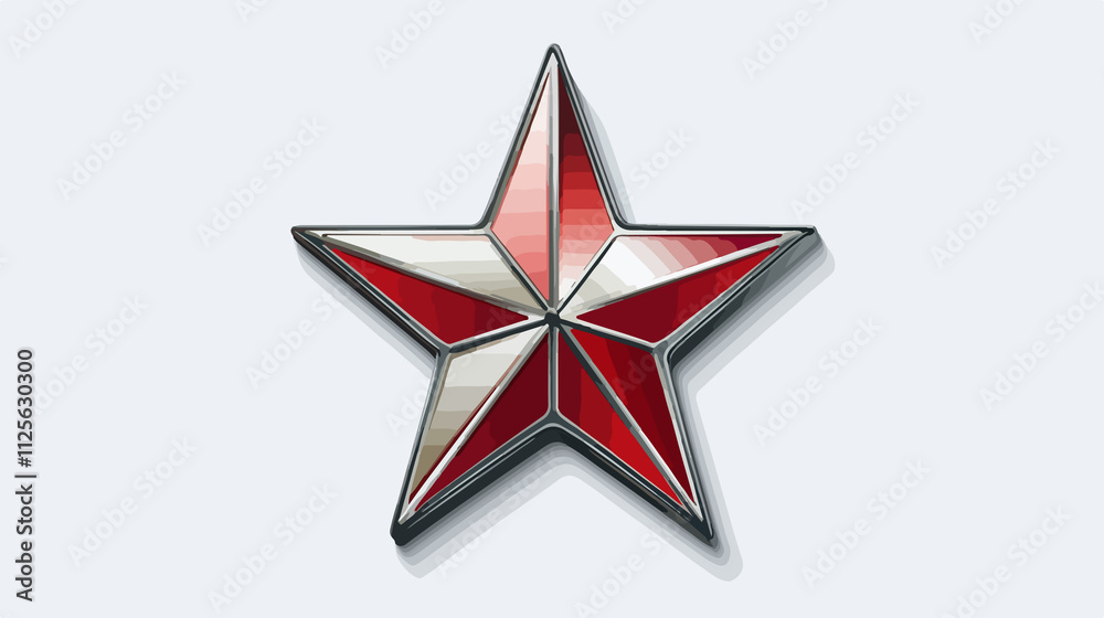 Obraz premium Patriotic USA Flag Star Icon Vector Graphic for Independence Day Celebrations