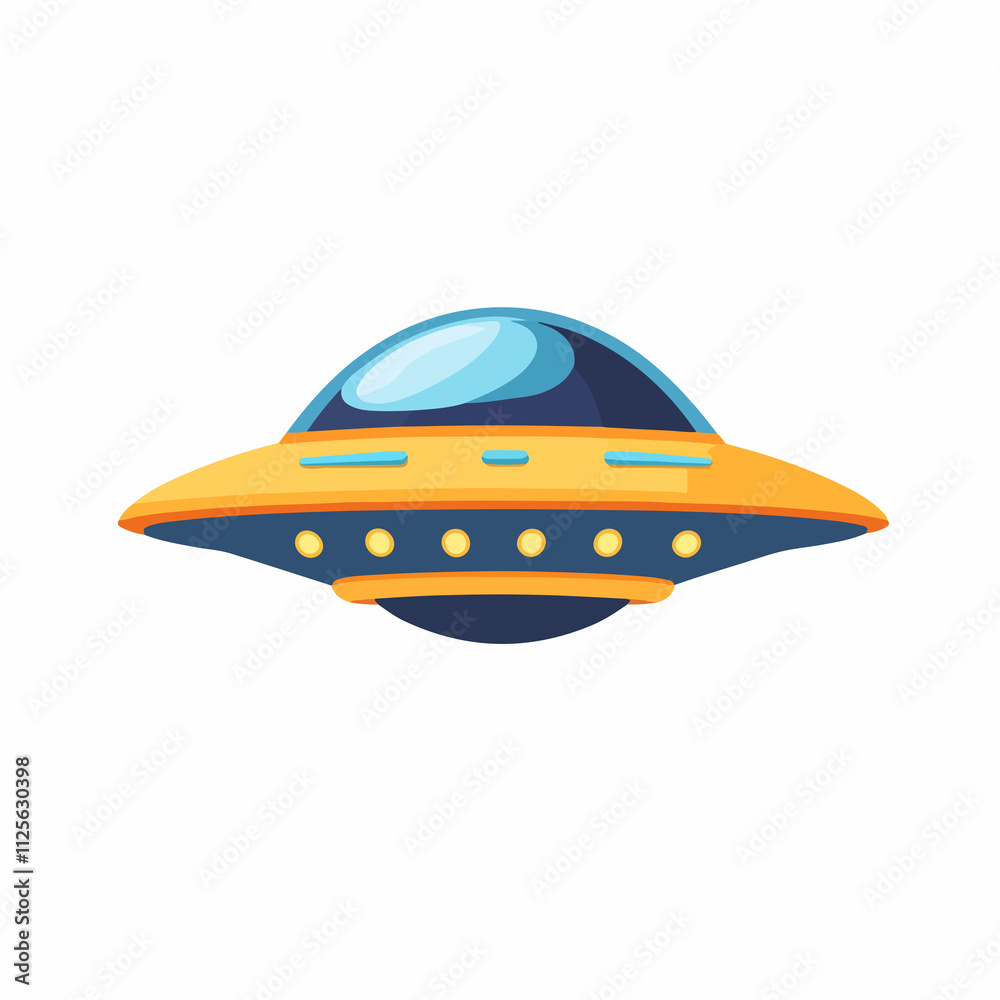 UFO Flying Space Isolated Icon Vector Illustration for Design Projects UFO Flying Space Isolated Icon Vector Illustration for Design Projects