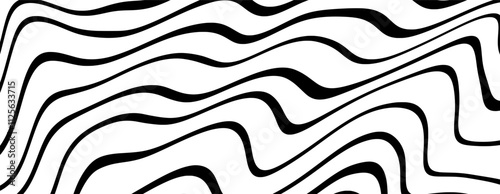 Zebra abstract black and white wavy line pattern with a fluid and dynamic flow. Ideal for backgrounds, textiles, packaging, branding, and modern design projects. VERSION 001