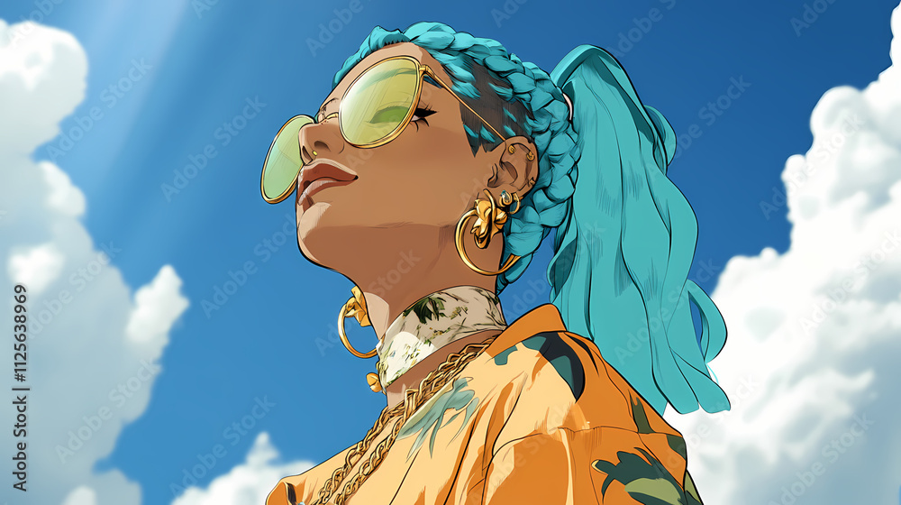 Fototapeta premium Customizable Anime Manga Profile Picture: Boy, Girl, Transgender Characters