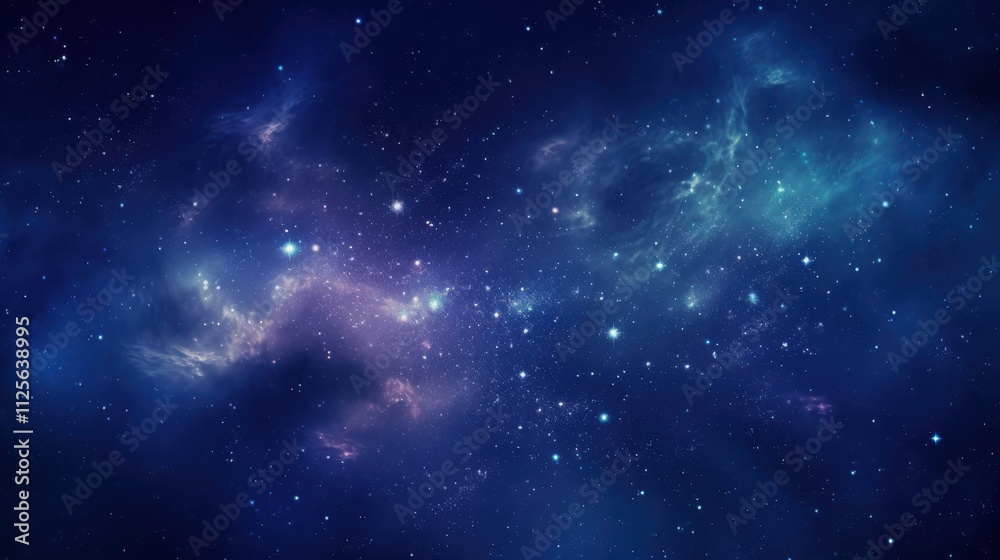 Obraz premium Celestial Nebula Cosmic Starry Night Sky