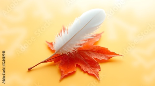 white feather and orange maple leaf National Day for Truth and Reconciliation in Canada