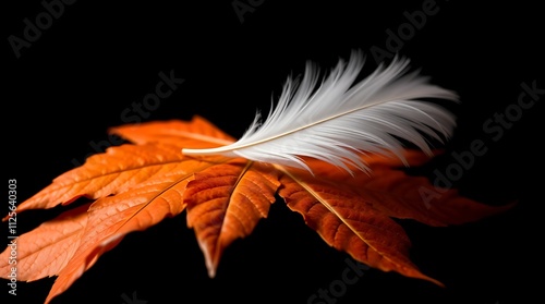 white feather and orange maple leaf National Day for Truth and Reconciliation in Canada