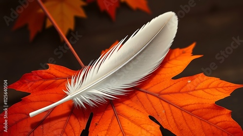 white feather and orange maple leaf National Day for Truth and Reconciliation in Canada