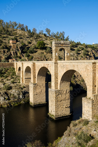 Roman Bridge of Alcantara in Extremadura, Spain photo