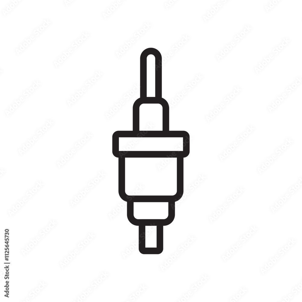Audio jack icon Black and white logo Audio jack icon Black and white logo