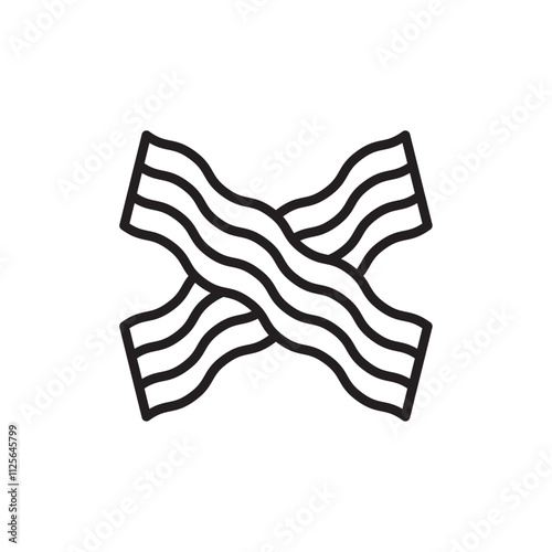 Bacon icon Black and white logo