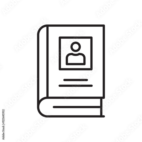 Biography icon Black and white logo