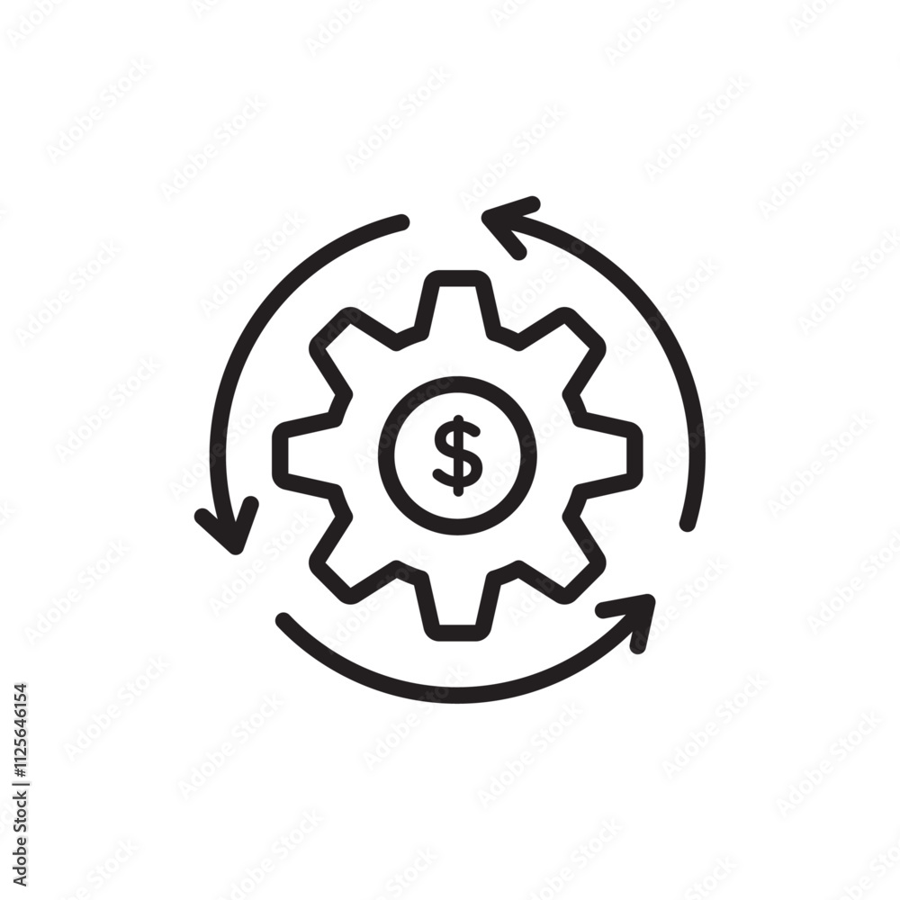 Business model icon Black and white logo Business model icon Black and white logo