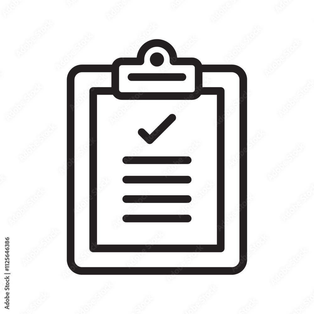 Clipboard check icon Black and white logo Clipboard check icon Black and white logo