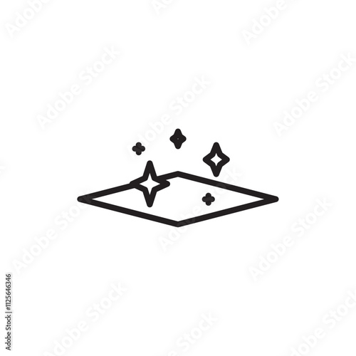 Clean floor surface icon Black and white logo