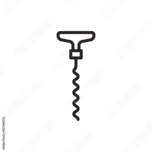 Corkscrew icon Black and white logo