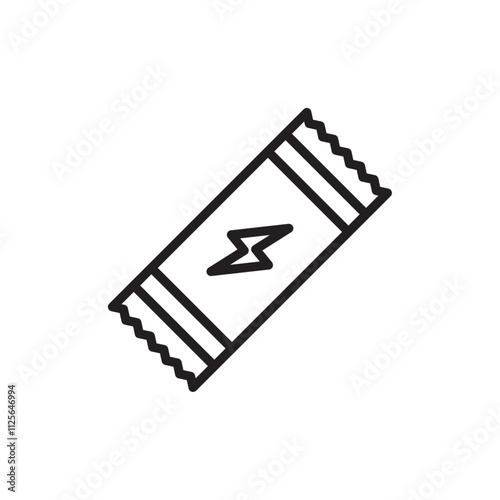 Energy bar icon Black and white logo