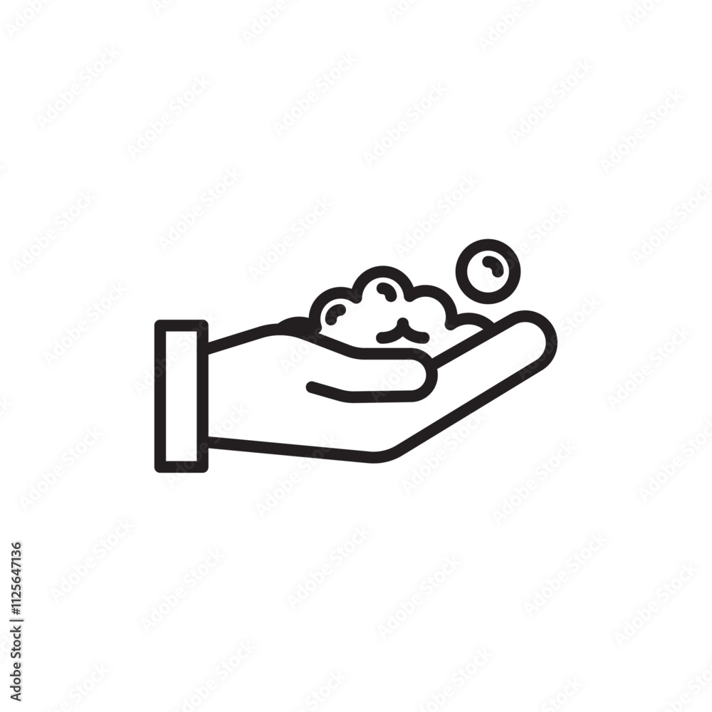 Foam icon Black and white logo