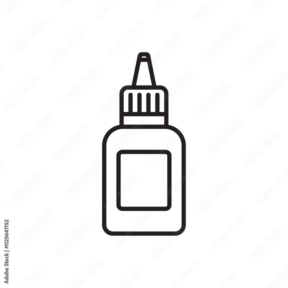 Glue bottle icon Black and white logo Glue bottle icon Black and white logo