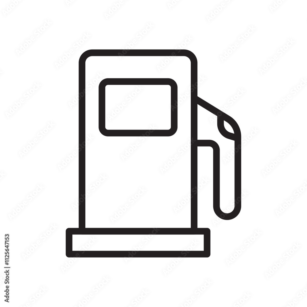 Gas station Icon Black and white logo Gas station Icon Black and white logo