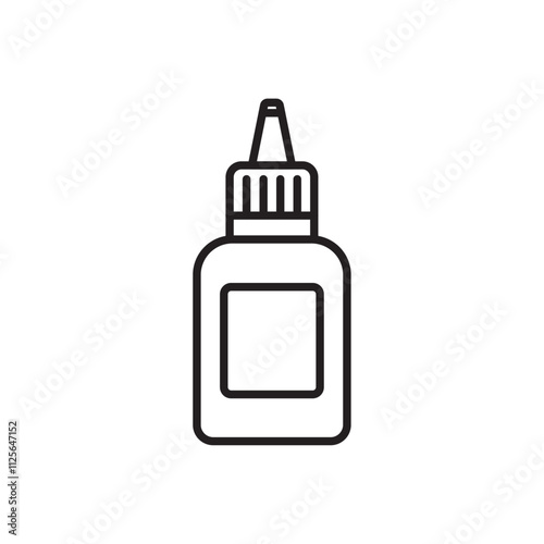 Glue bottle icon Black and white logo