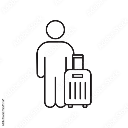 Guest icon Black and white logo