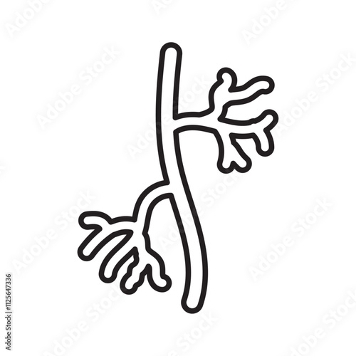 Human artery icon Black and white logo