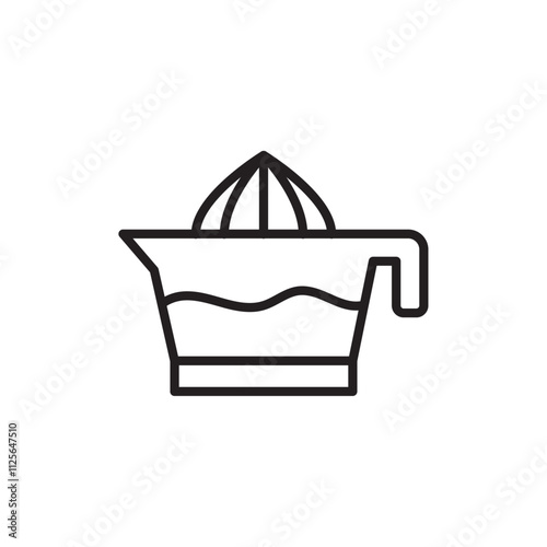 Juicer squeezer icon Black and white logo