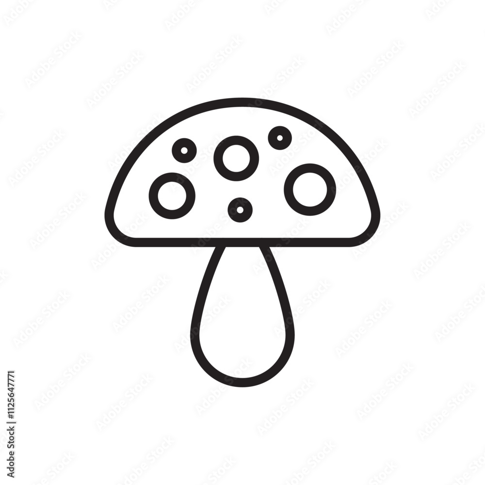 Mushroom icon Black and white logo Mushroom icon Black and white logo