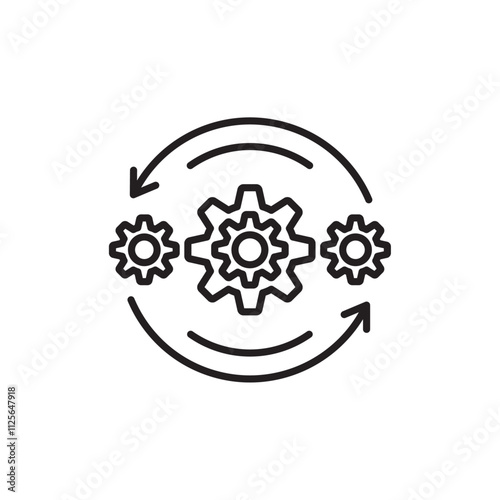 Operation icon Black and white logo