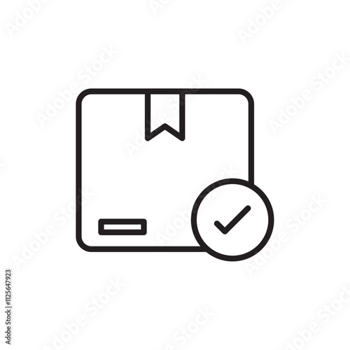Order receive icon Black and white logo