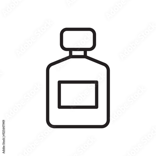 Perfume bottle icon Black and white logo